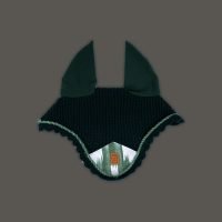 Orejeras caballos en tela mallorquina Ikat