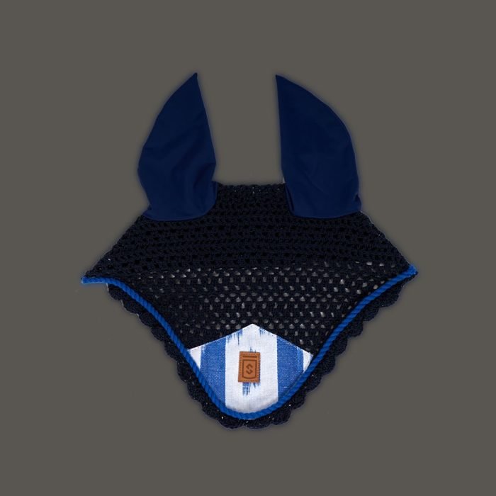 Orejeras caballo en tela mallorquina Ikat