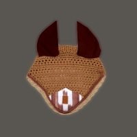 Orejeras caballo en tela mallorquina Ikat